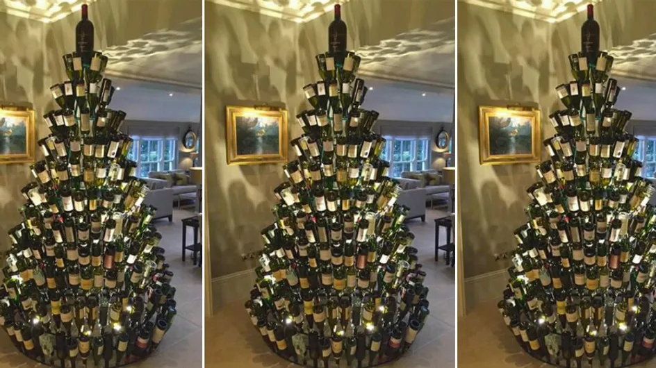 People are Making Wine-bottle Christmas Trees because 'Tis The Season to Be Jolly