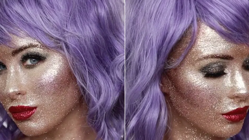 This Make-up Artist's Genius Glitter Face Will Make You Shine Brighter this Party Season