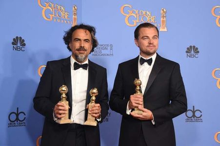 Alejandro González Iñárritu y Leonardo DiCaprio (El renacido)