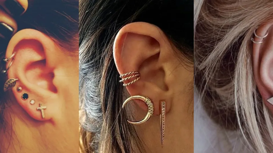 Bijoux ao pé do ouvido: combinações de brincos e piercings