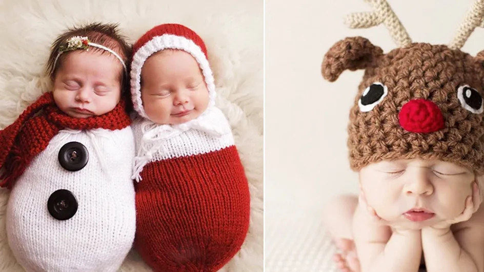 Su primera Navidad: 23 fotos de adorables recién nacidos en sus primeras fiestas
