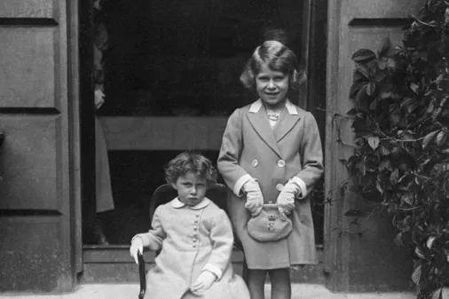 The future Elizabeth II and her sister Margaret in 1933