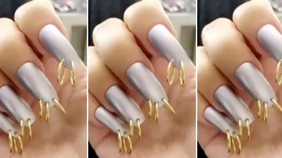 Kim Kardashian Is Rocking Pierced Nails And We Don't Know How To Feel