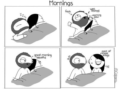 Morgens...