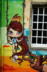 Obra da grafiteira Nina