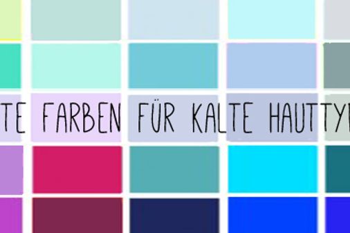 Kalte Farben stehen kalten Farbtypen wie dem Sommer- oder Wintertyp