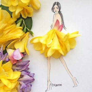 croqui de flores