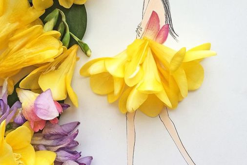 croqui de flores