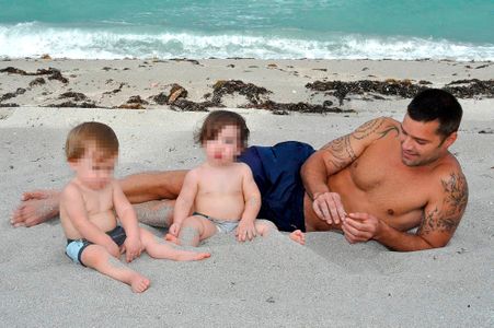 Ricky Martin con sus hijos Matteo y Valentino