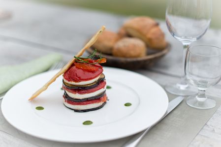 Milhojas de pavo con membrillo y mozzarella