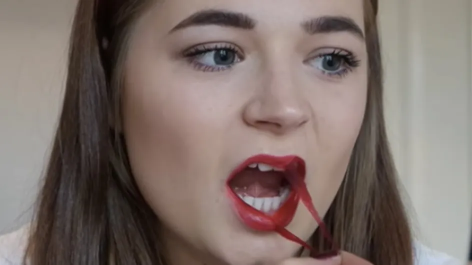 This Peel-Off Lip Stain Trend Looks Both Satisfying & Disgusting All At Once
