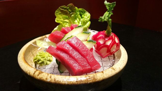 Sashimi de atún rojo