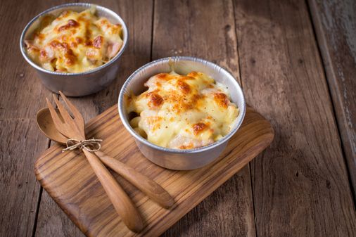 Gratinado de patatas, manzana y queso