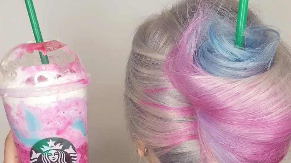 This Starbucks Unicorn Frappuccino Hair Is All Our Fantasies Come True