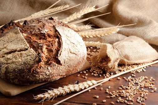 Pan elaborado con harinas que contengan gluten