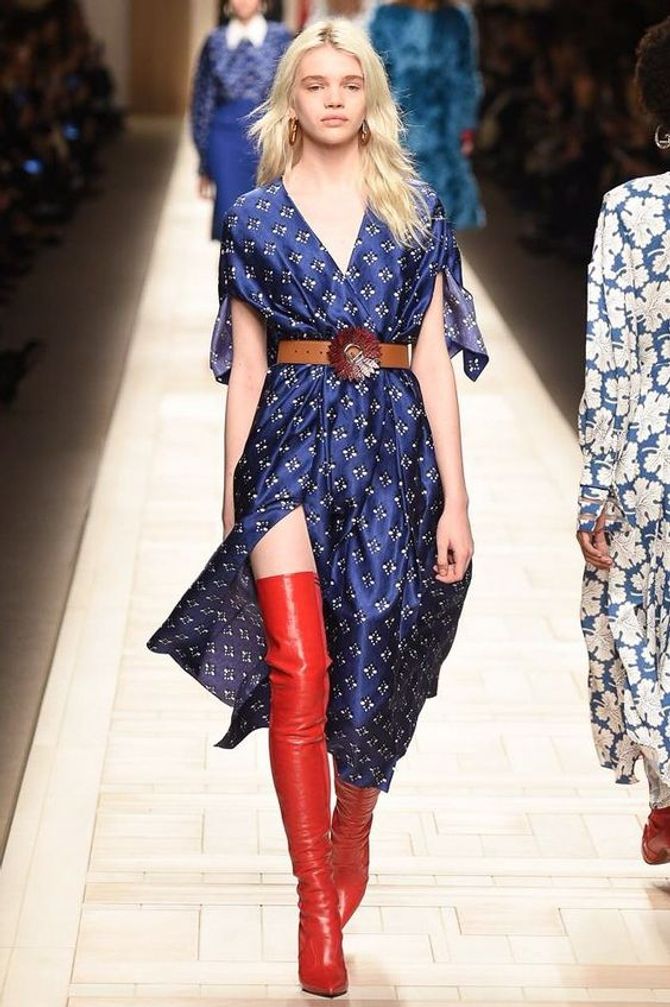 Bota vermelha - Fendi fall-2017