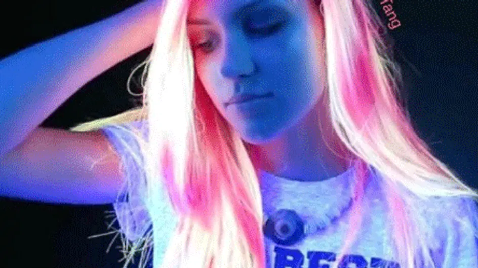 If You Thought Rainbow Hair Was Cool, Wait Until You See Glow-in-the-Dark Rainbow Hair