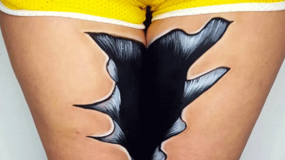 This Artist Creates The Best Middle Finger Up Response To The Thigh Gap