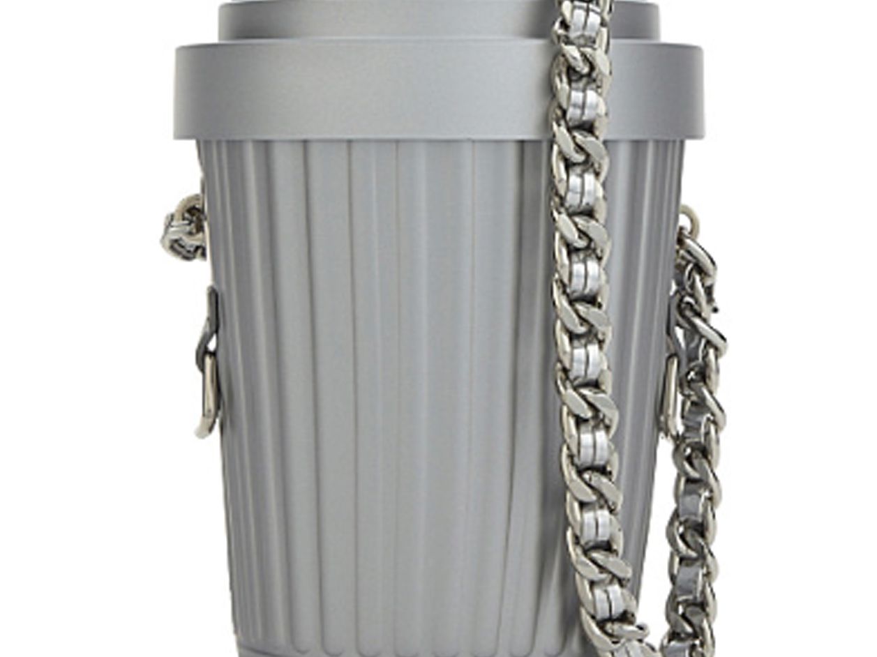 Moschino Gray Trash Can Shoulder Bag, Best Price and Reviews