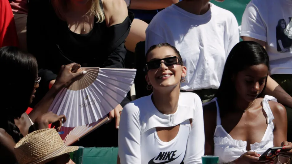 Bella Hadid rayonnante et sportive à Roland Garros