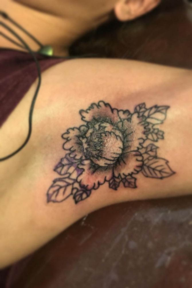 Armpit tattoo