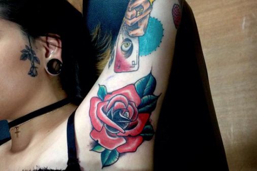 Armpit tattoo