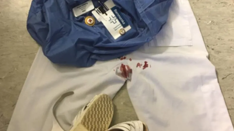 Midwife Shares Photo Of Period Blood-stained Uniform After She Was Too Busy To Change