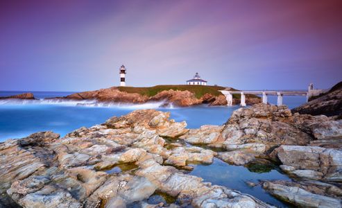 Faro de la Isla Pancha, en Ribadeo