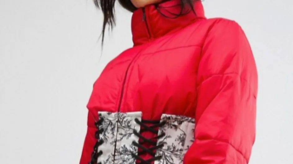 This ASOS Puffer Jacket With A Corset Is The Winter Coat You Never Knew You Needed