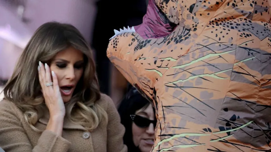 Melania Trump, effrayée par un dinosaure, elle reste classe pour Halloween