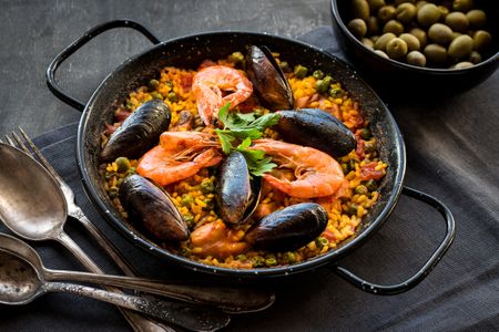 Recetas con marisco: paella de marisco