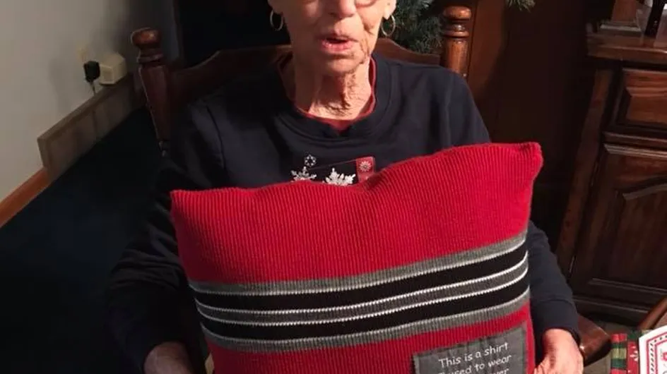 Elle reçoit le pull préféré de son mari décédé pour la plus belle des raisons (vidéo)