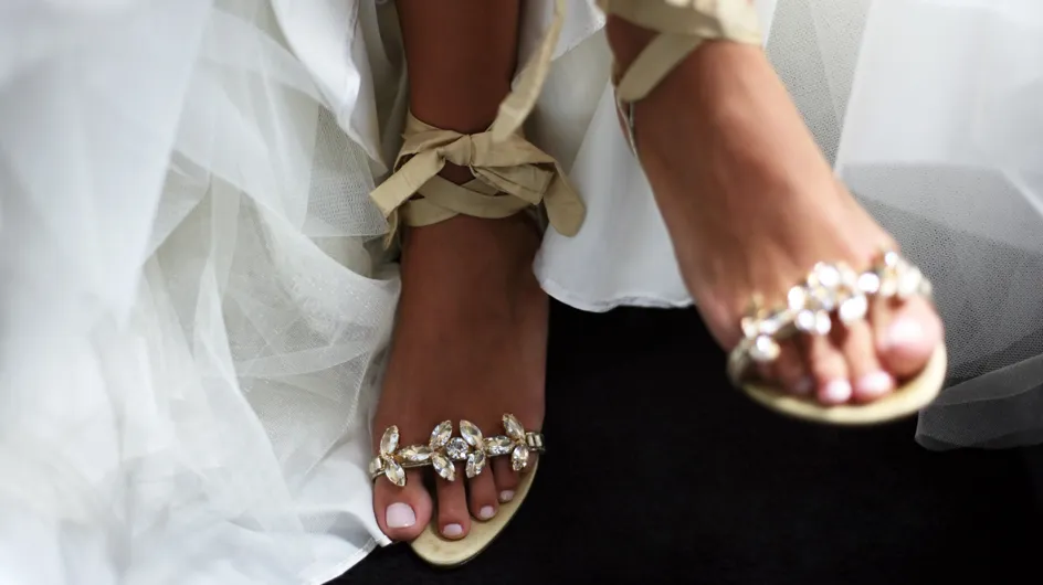 160 paires de chaussures qui brillent, pour étinceler le jour de son mariage