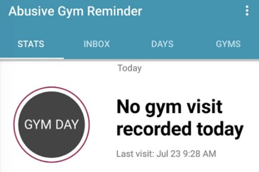 'Abusive Gym Reminder'