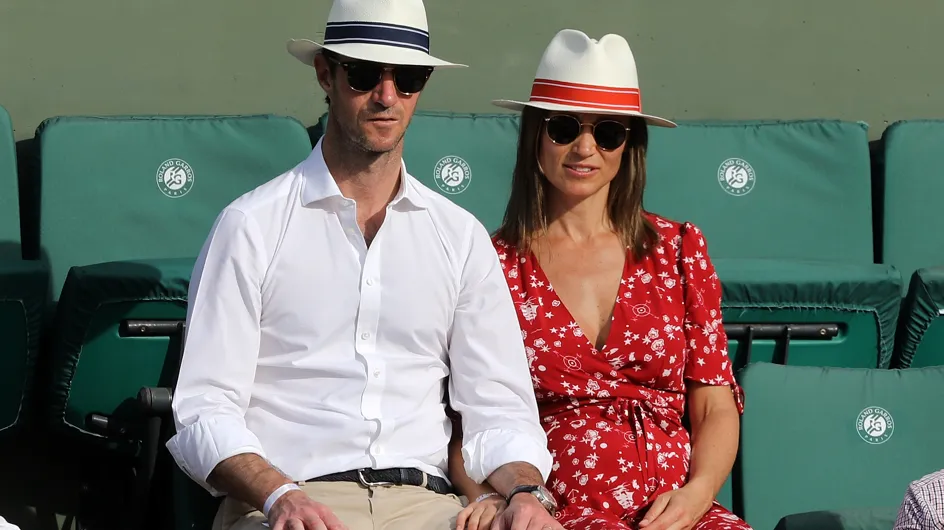 Pippa Middleton, sublime future maman dans une longue robe rouge à Roland-Garros