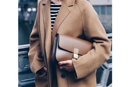 Abrigo lana beige