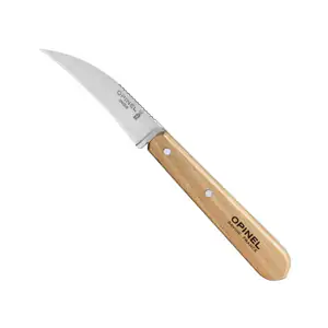 Couteau économe + Brosse à Légumes 2 En 1 - Lame Inox, Manche Blanc/vert, Pour Nettoyer Champignons