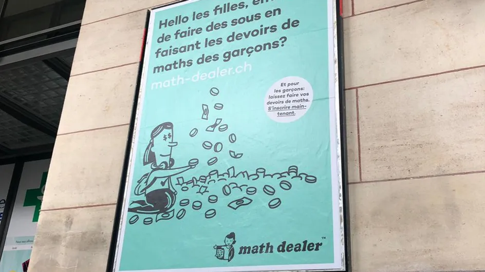 "Les filles font les devoirs de maths des garçons" Une campagne diffusée à Lausanne révolte