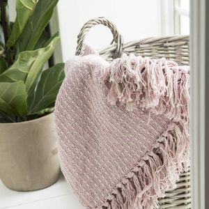 Plaid de algodón rosa de Laursen IB