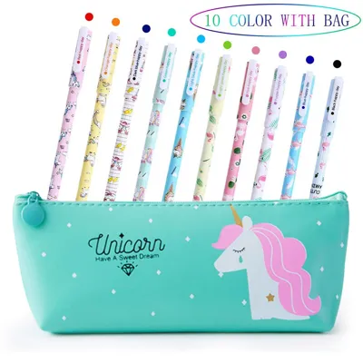 Set Stylo Encre Licorne + Effaceur Licorne