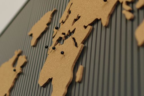 Corcho del mapa del mundo