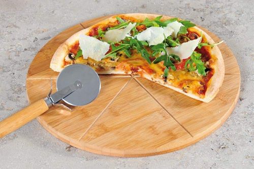Tabla y cortador de pizza