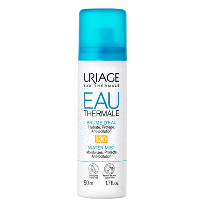 Agua termal hidratante y antipolución con SPF 30