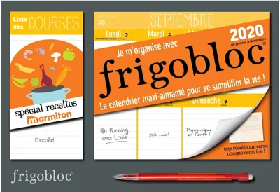 FrigoBloc Mes listes de courses de la semaine Un bloc maxi-aimanté