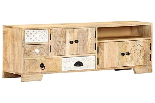 Mueble de madera maciza reciclada de estilo retro