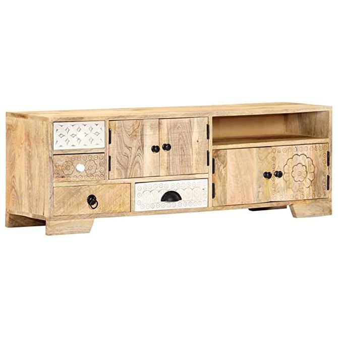 Mueble de madera maciza reciclada de estilo retro