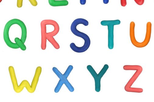 Alphabet en pâte à modeler