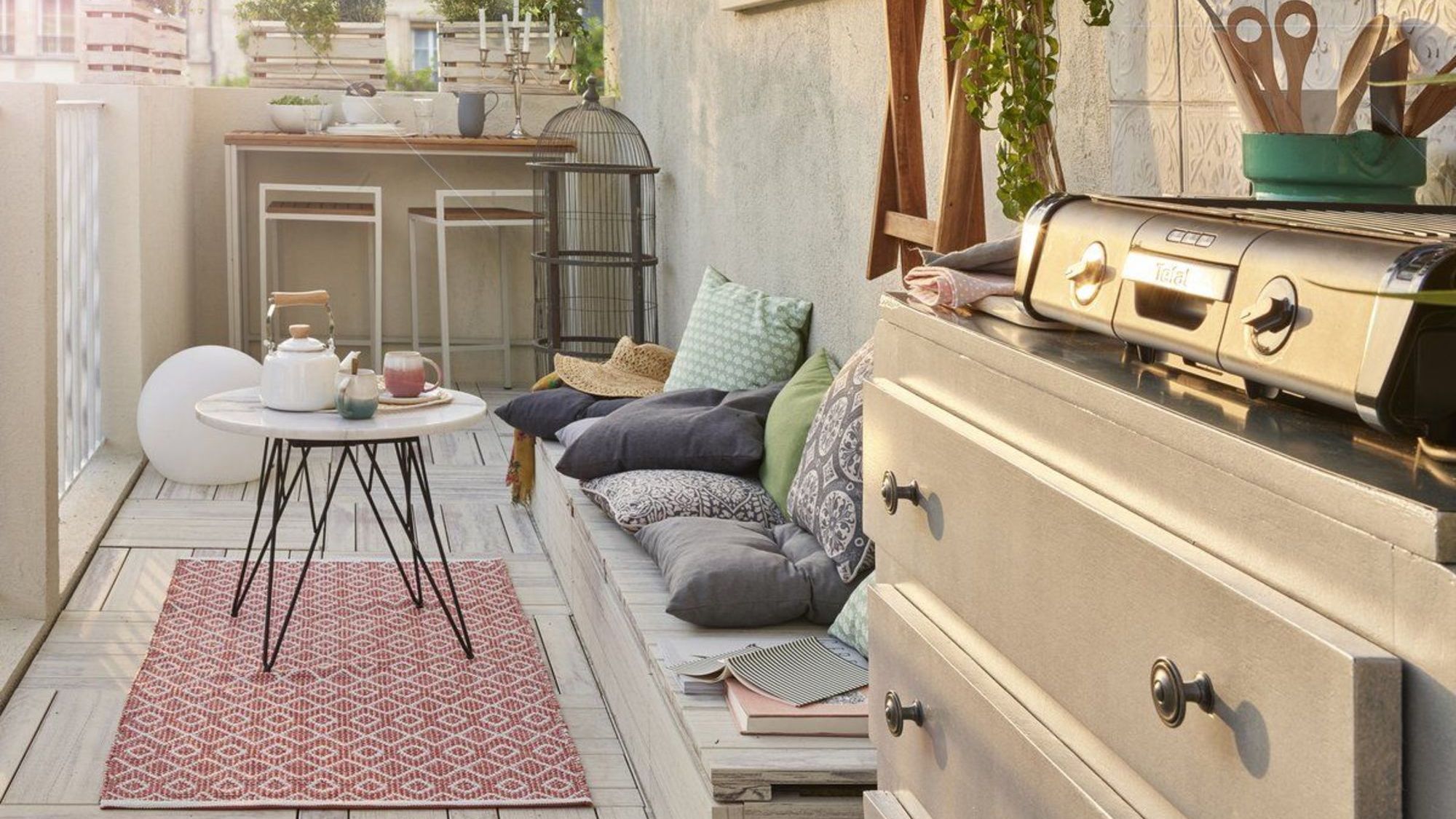Un tapis d'extérieur pour un coin outdoor super cosy - Elle Décoration