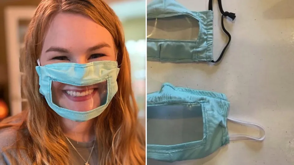 Une étudiante fabrique des masques pour sourds et malentendants