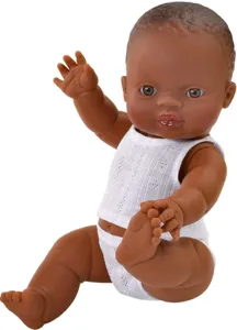 Poupée Bebito Réaliste - Bébé naissant garçon à la peau noire - Paola Reina  - Poupée